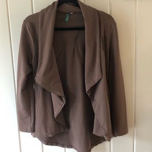 Jacket with high low and zipper